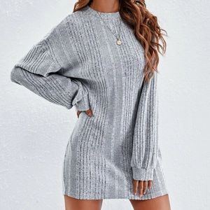 Grey sweater dress